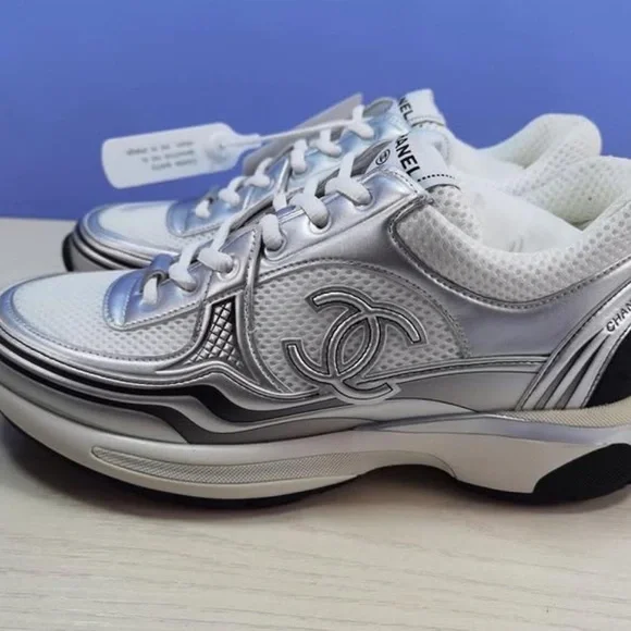 Chanel Women's Silver Sneakers